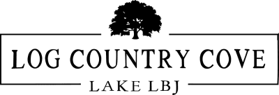 Log Country Cove Lake LBJ logo.