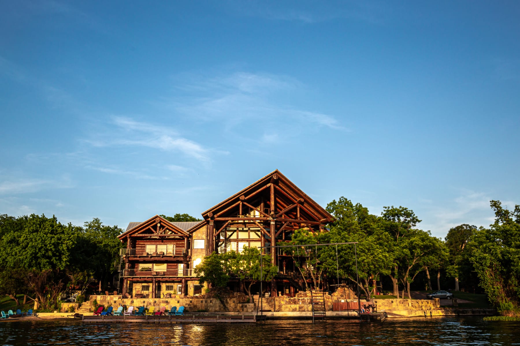 Big Timber Lodge - view from the lake of the Lodge